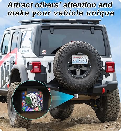 Miniatura 6 de CHUANJI Cubierta de enganche de remolque de 2 pulgadas, cubierta de enganche de remolque de México Grimaces, enchufe de enganche de tubo receptor