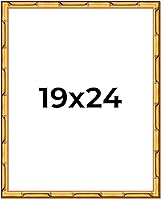 Vista 28 de Poster Palooza Marco de bambú dorado de 12 x 10 pulgadas de ancho, marco de madera maciza moldeado con plexiglás acrílico UV, respaldo de tablero