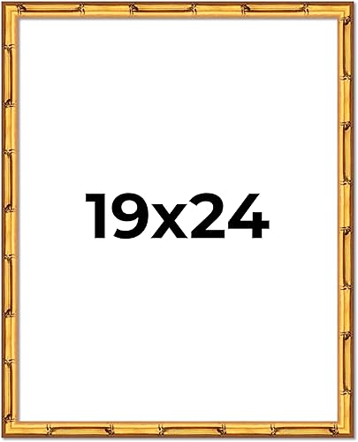 Miniatura 28 de Poster Palooza Marco de bambú dorado de 12 x 10 pulgadas de ancho, marco de madera maciza moldeado con plexiglás acrílico UV, respaldo de tablero