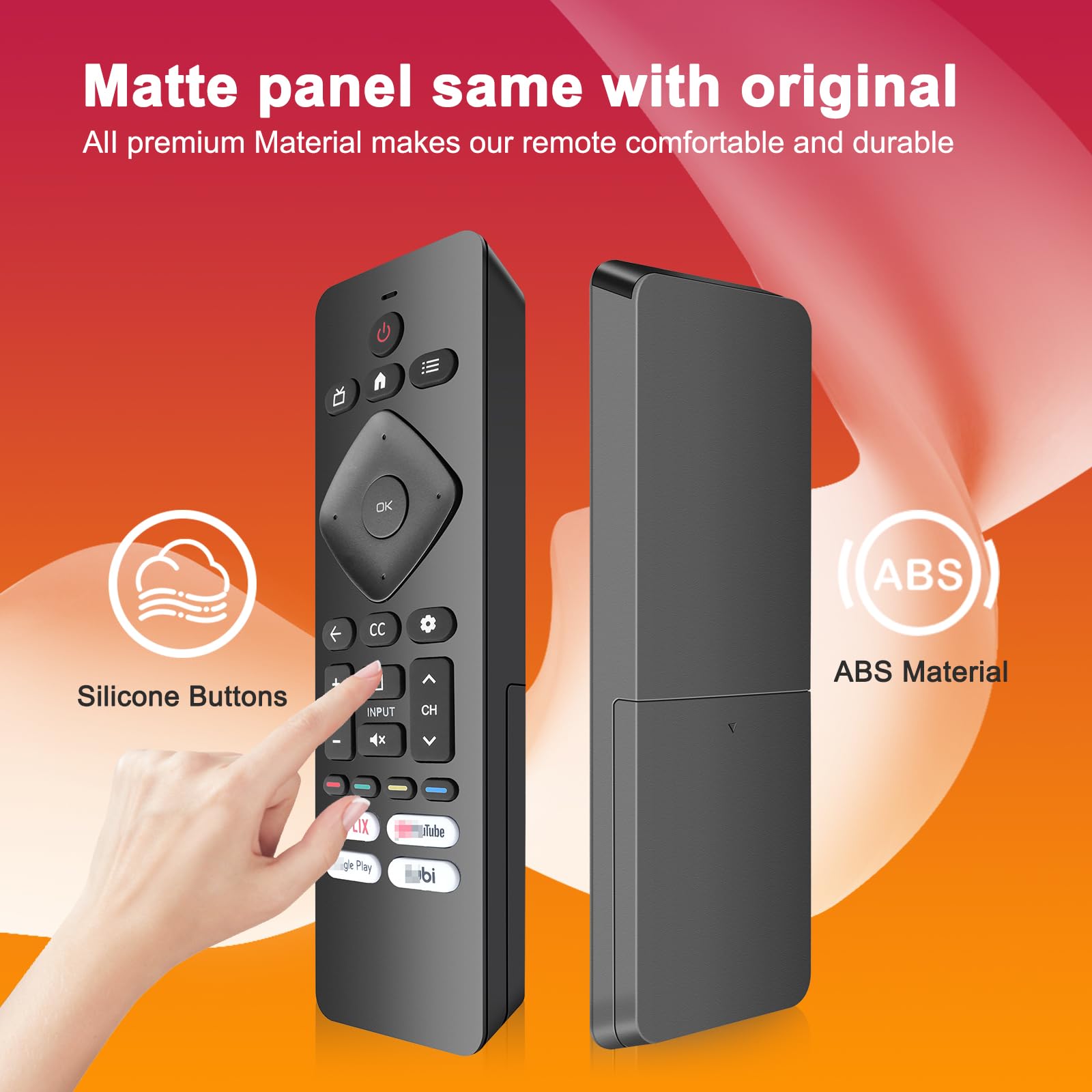 2 mandos a distancia de repuesto para Philips Smart TV, control remoto inteligente universal para Philips Android/Google TV