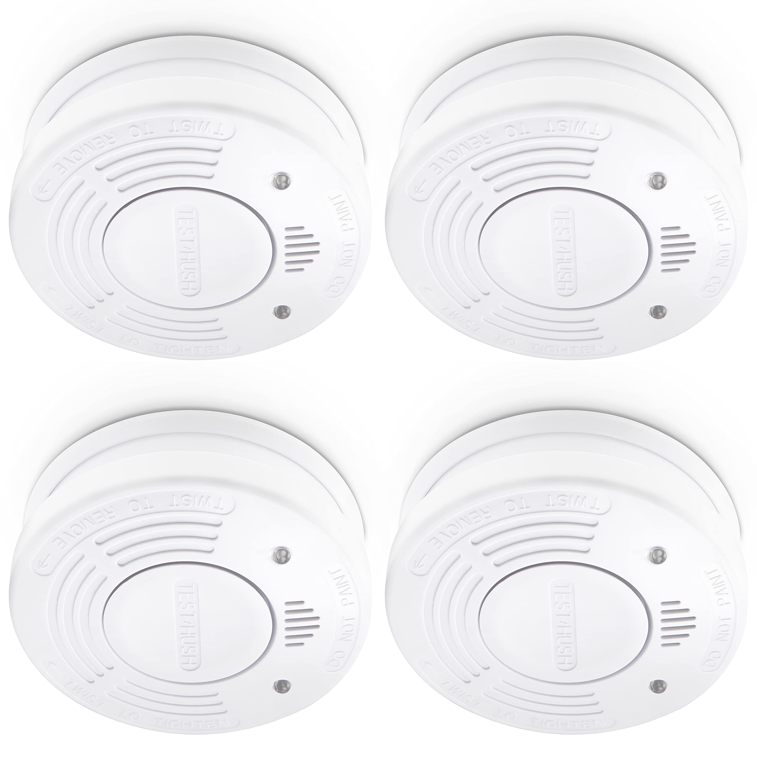 Alecto SA-110 Quad - Detector de Humo con batería de 10 años y duración del Sensor, Fácil de Instalar, 85 dB, Paquete de 4