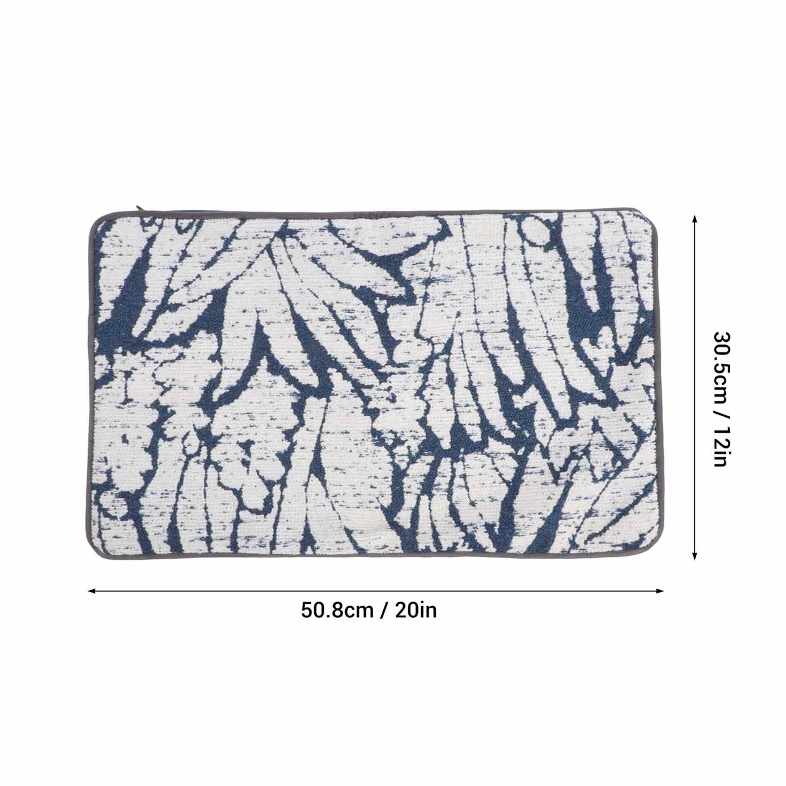 Jectse 4 Federe Decorative per Cuscini, Federe Boho per la Fattoria con Design a Nappe per Divano, Decorazioni per la Casa Sul Divano Letto del Soggiorno, Blu Bianche (50,8x30,5 cm/20x12 pollici)