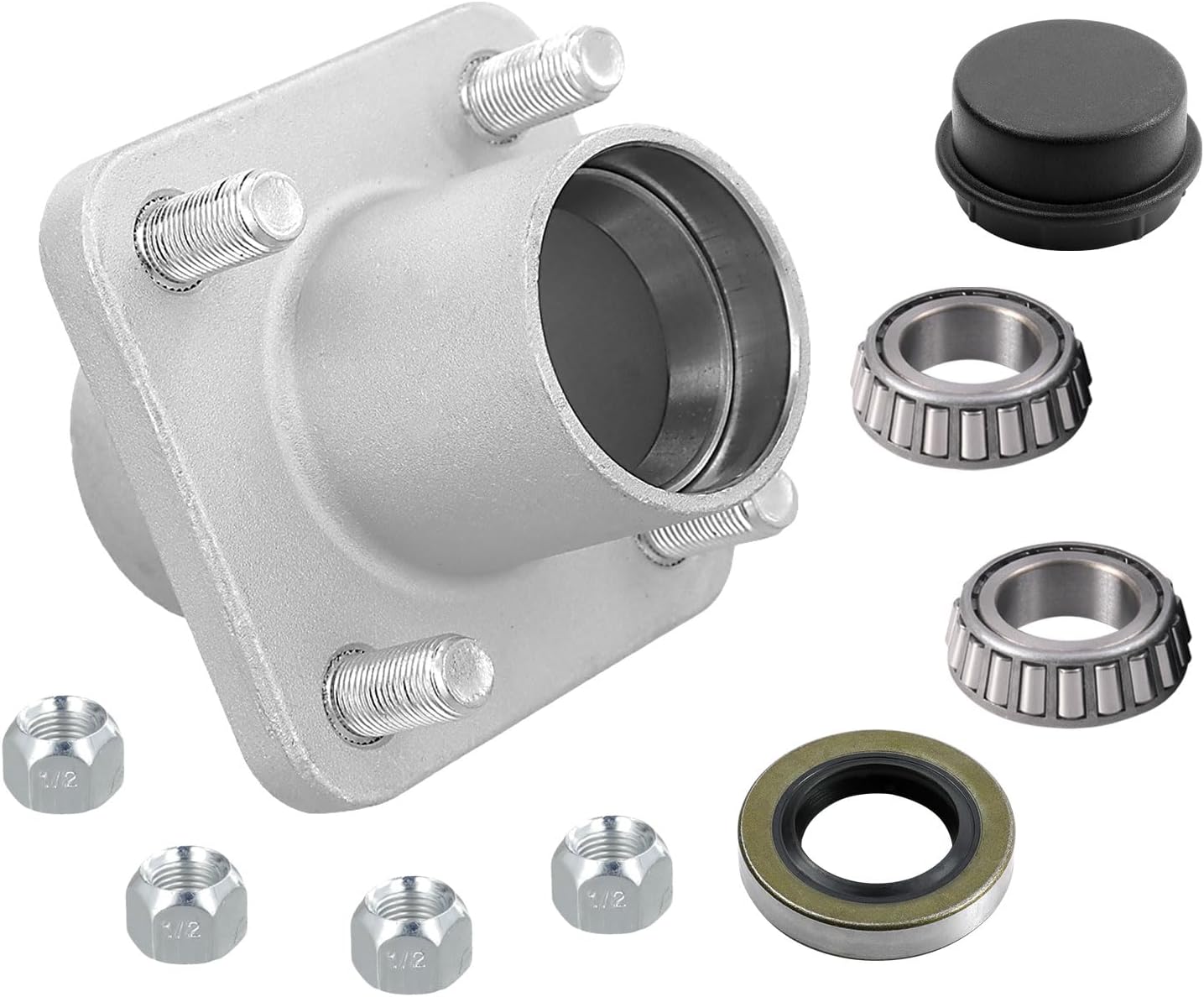 Roykaw Golf Cart Wheel Hub Assembly Compatible with EZGO TXT, Medalist, Marathon, ST 350 & Workhorse w/DCS 1979-2001.5, OEM# 12992-G1, 14926-G1, 17477-G1, 19058-G2, 19932-G1