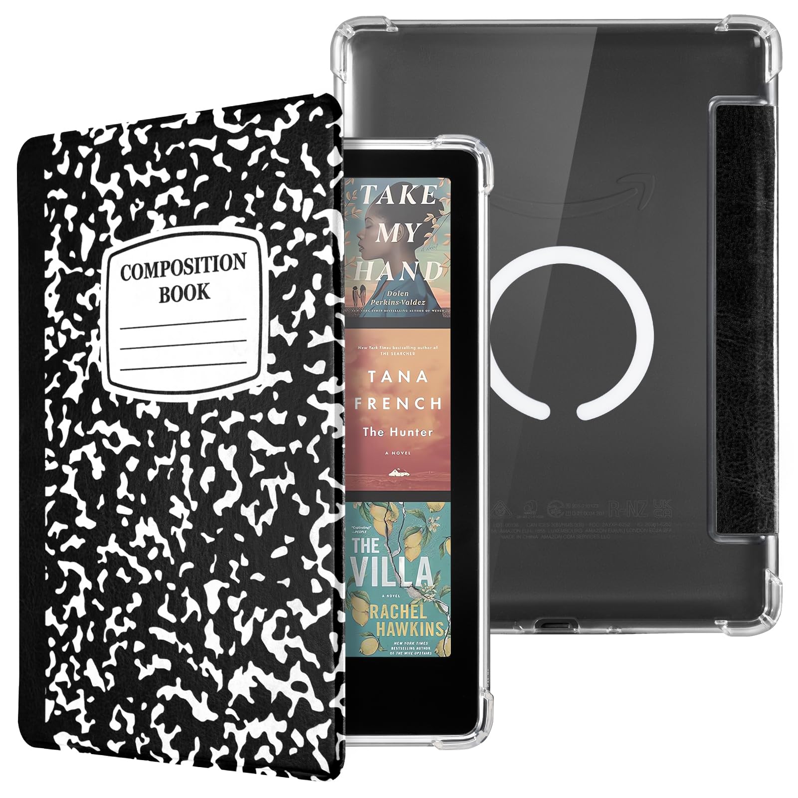 CoBak Magnetic Case for 7" Kindle Paperwhite 12th Gen 2024 and Kindle Colorsoft - Compatible with iPhone MagSafe, for Samsung/Belkin/Anker Wireless Charging Pads, Clear Back Cover, Auto Sleep Wake