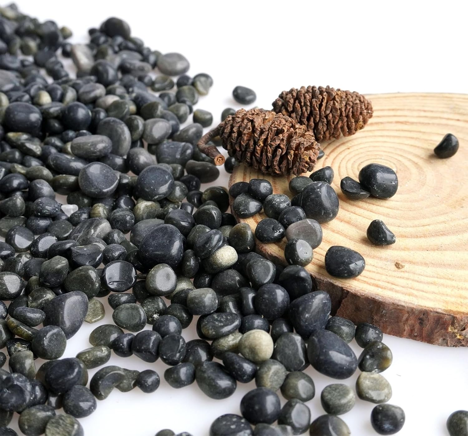 3Lb Gold Sheen Obsidian Tumbled Stones Natural Polished Pebbles for Protection, Jewelry Making, Home Decor, Feng Shui, Reiki Healing, Meditation Gifts Bulk Crystals