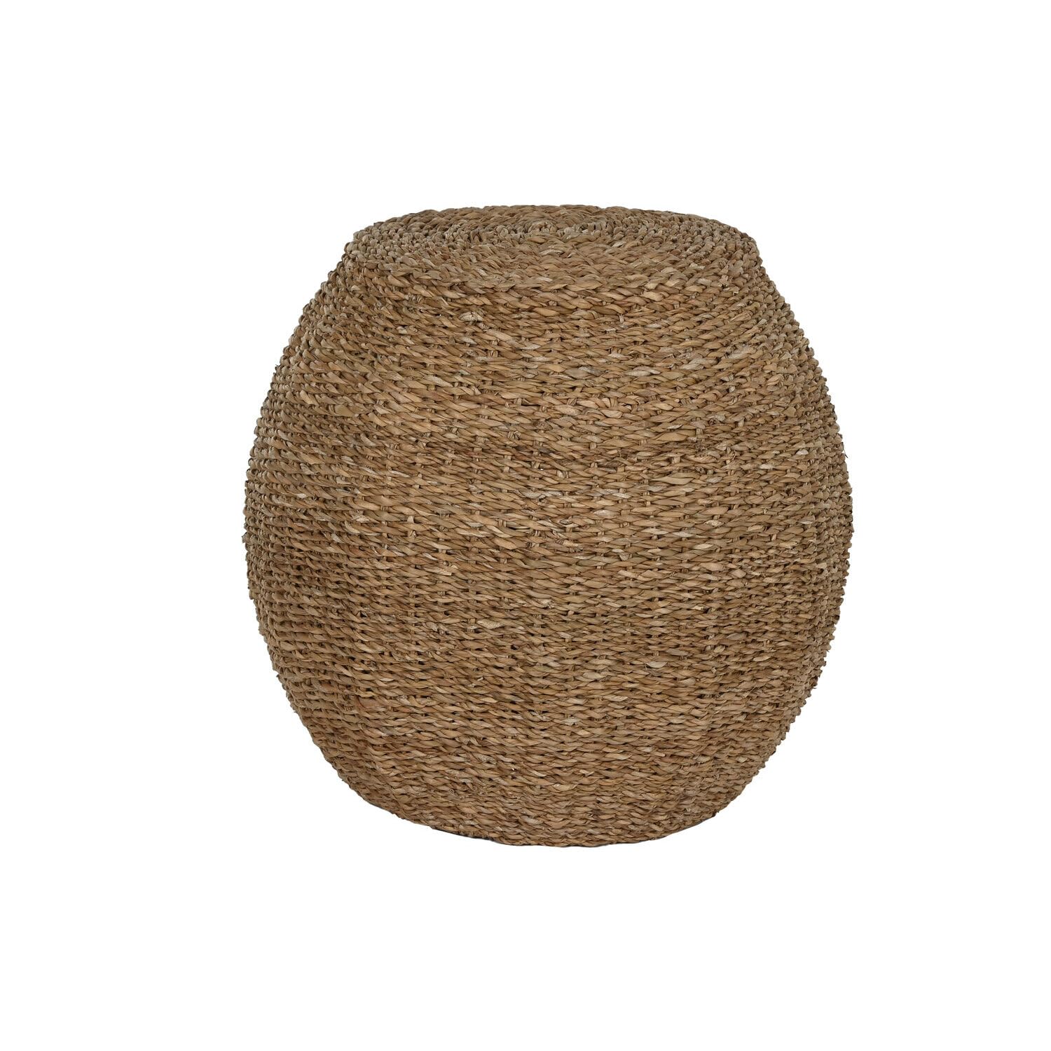 Table basse en jonc de mer pour une déco bohème et salon chaleureux