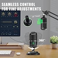 Vista 4 de Moman Micrófono USB, condensador de escritorio EMP micrófonos de PC para vapor, podcast, grabación de micrófono, juegos, zoom, reunión, YouTube