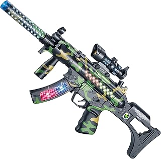 Children's Simulation Electronic Toy Machine Gun, Cool Lighting Combat Sound Effects, 22 Inches Long