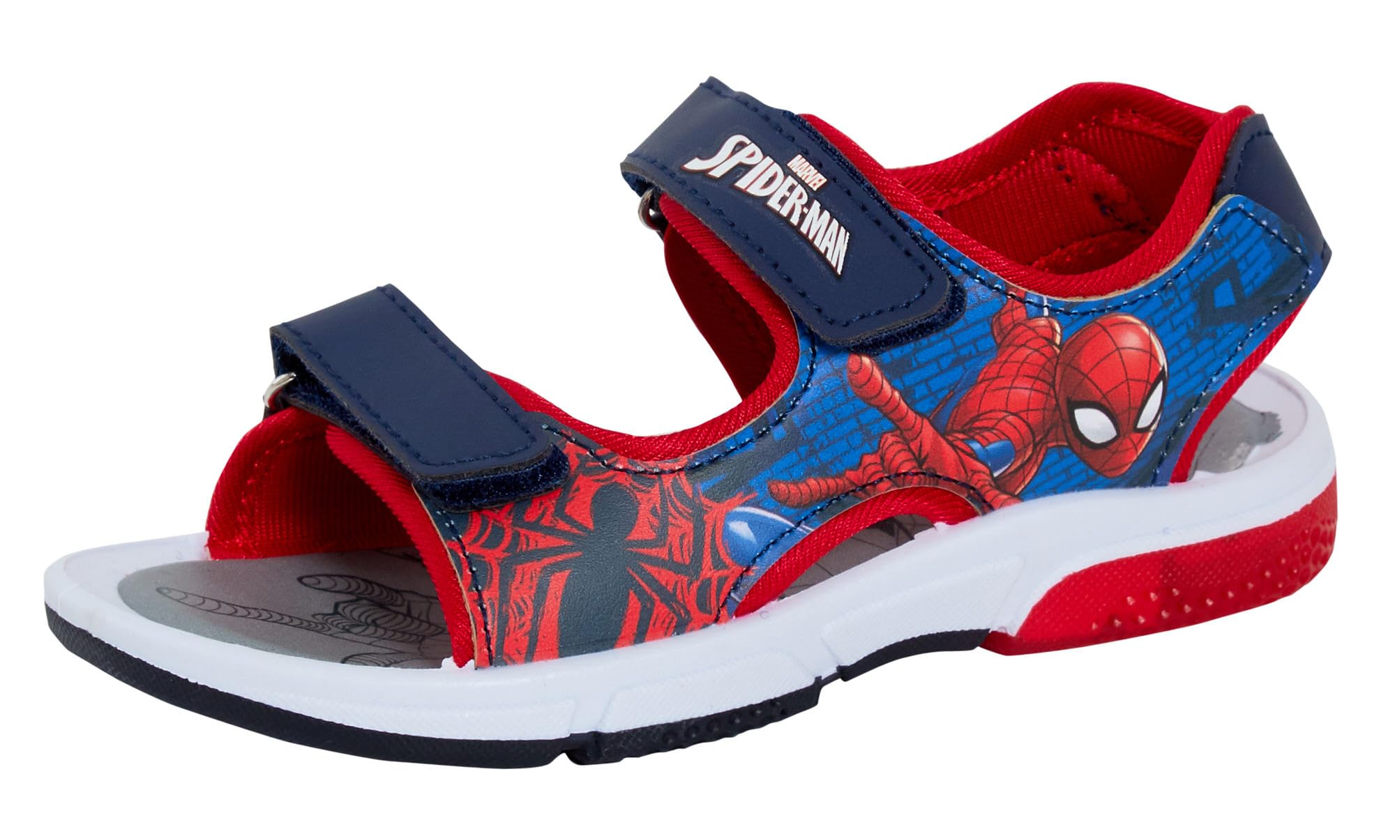 Marvel Spiderman Sandales de sport légères à bout ouvert pour garçon Rouge