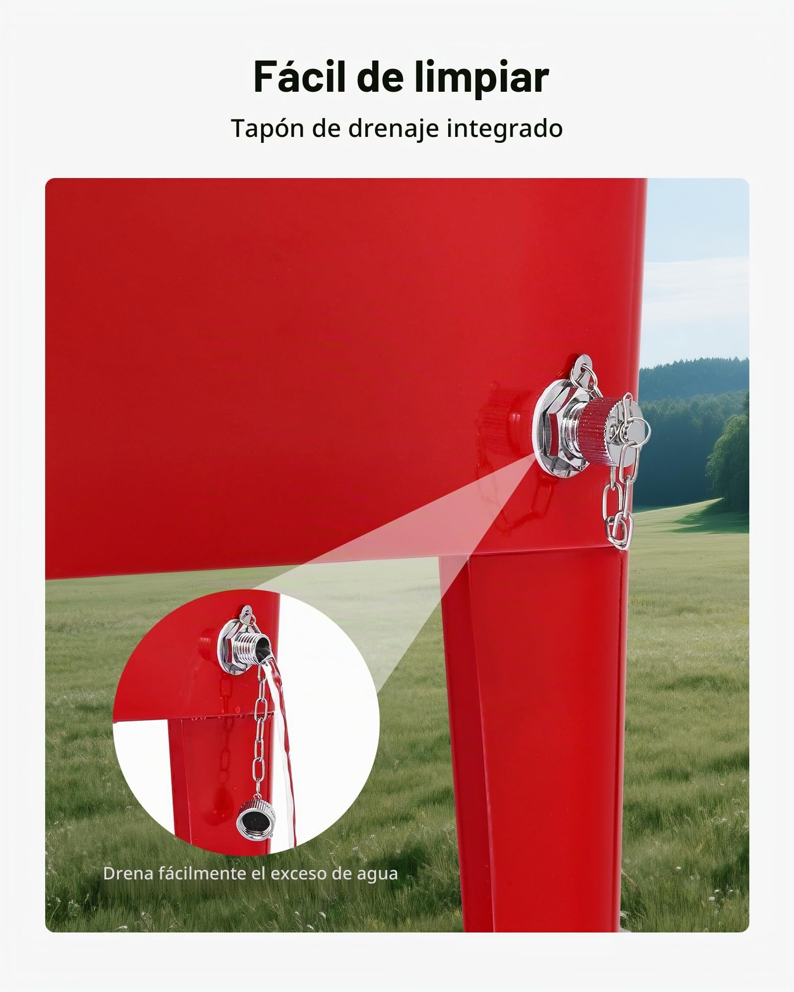 VEVOR Carrito Nevera con Ruedas 75,71 L, Carrito Refrigerador con Abridor de Botellas, Enfriador de Bebidas Portátil para Patios, Camping, Fiestas en Piscina, Exterior, 915 x 465 x 880 mm, Rojo