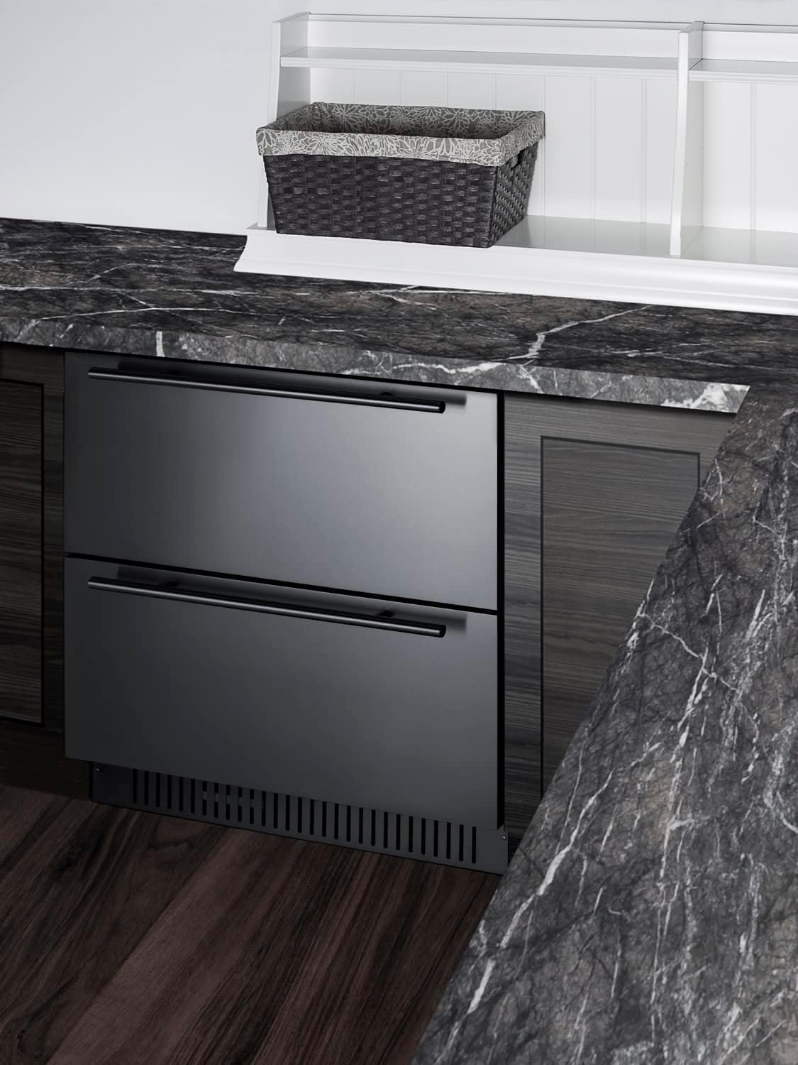 Summit 27” Two Drawer Refrigerator, Outdoor Drawer Refrigerator, 4.83 cu.ft. Capacity, Stainless Steel, Panel Ready Capable*- SPR275OS2D (*Panels not included)