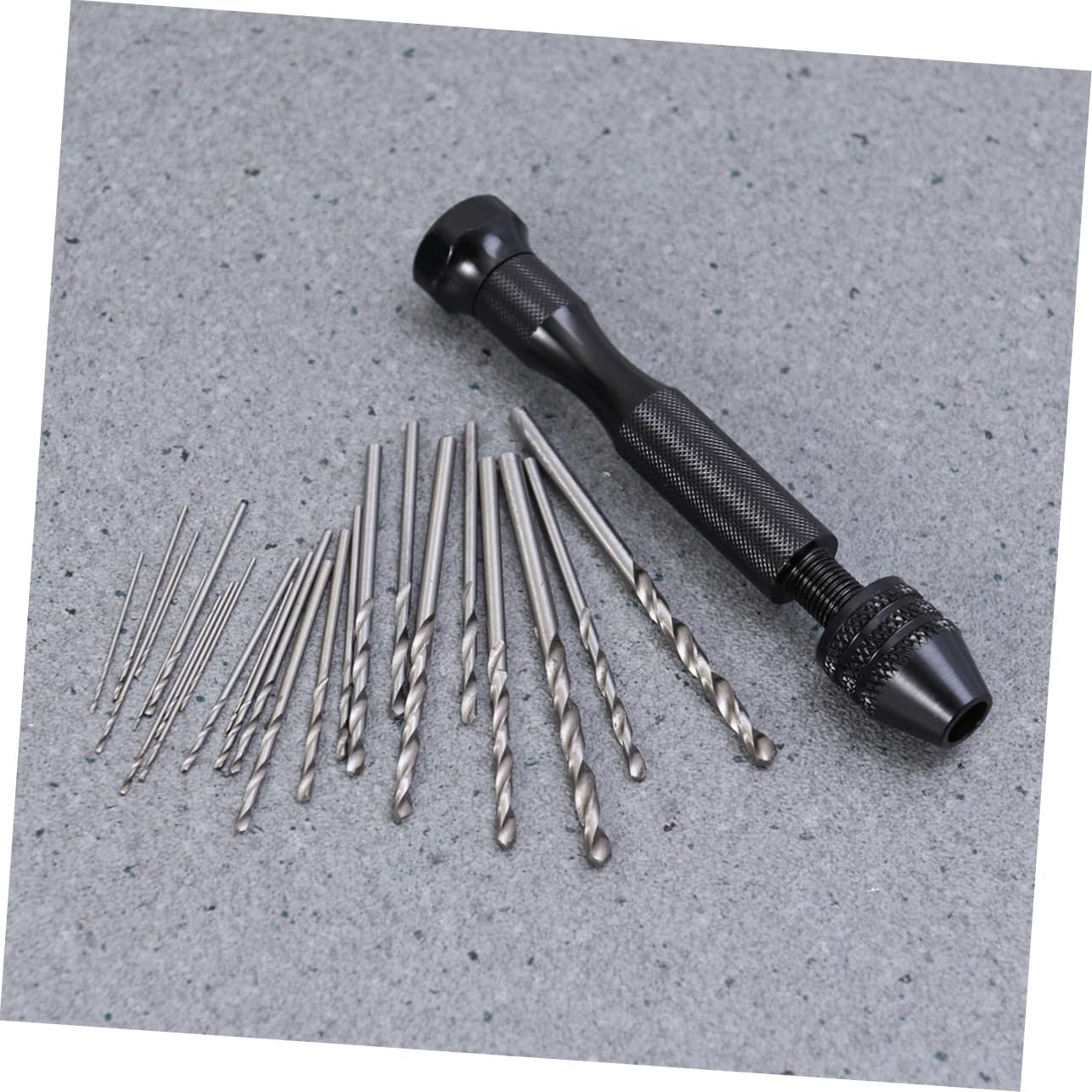 TEHAUX 25Pieces Pin Vise Hand Drill with Drill Bits Precision Model Crafting and Hobby Projects Holder for Jewelry