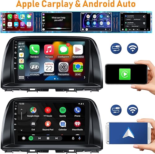 Miniatura 2 de Estéreo de coche Android 11 2G+32G para Mazda CX-5 2012-2015 con Apple Carplay Android Auto, pantalla táctil de 9 pulgadas con navegación GPS, WiFi,
