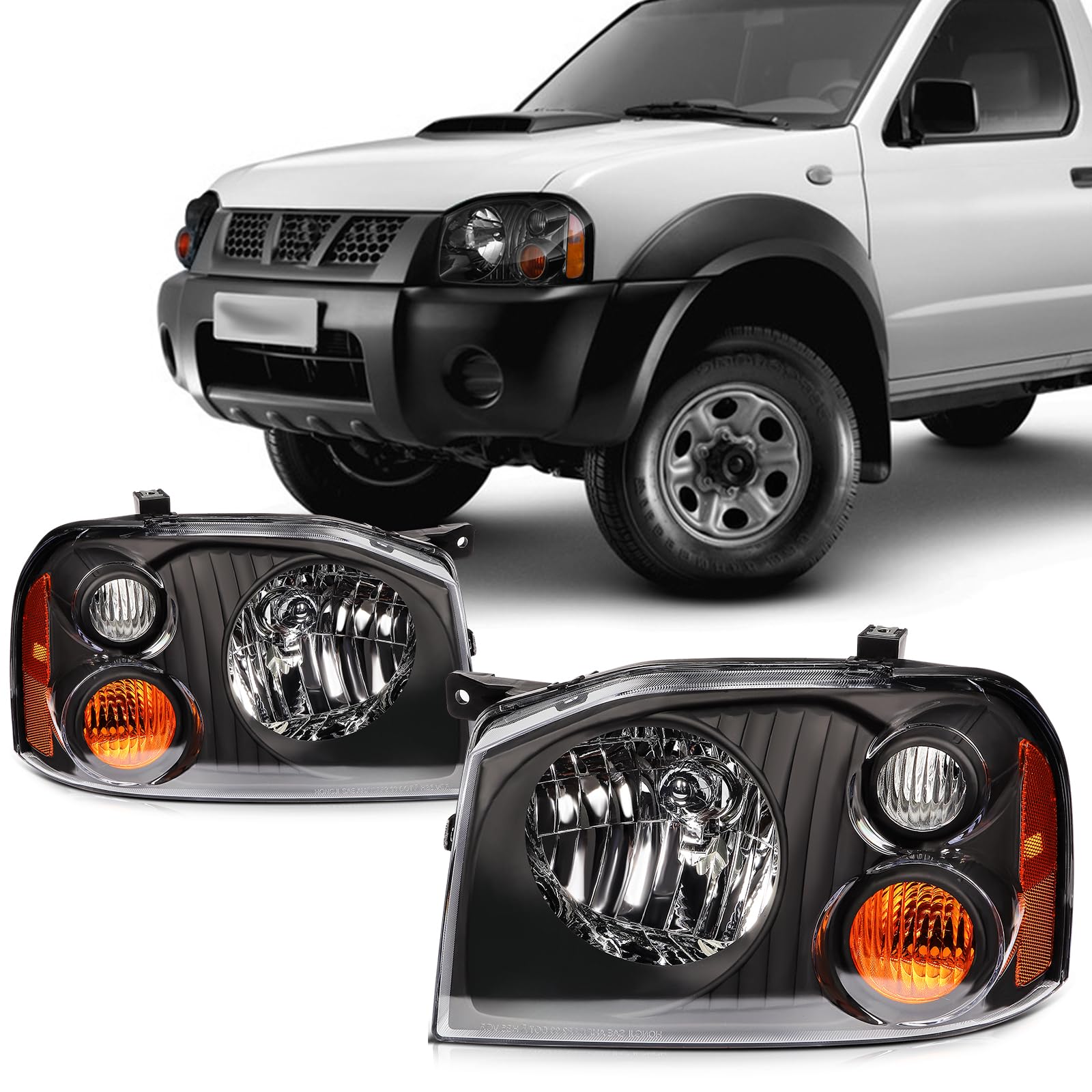 SCITOO Headlight Assembly Fit 2014-2021 For Toyota 4Runner Black Housing Amber Reflector Pair Headlights 81170-35571 — view 38