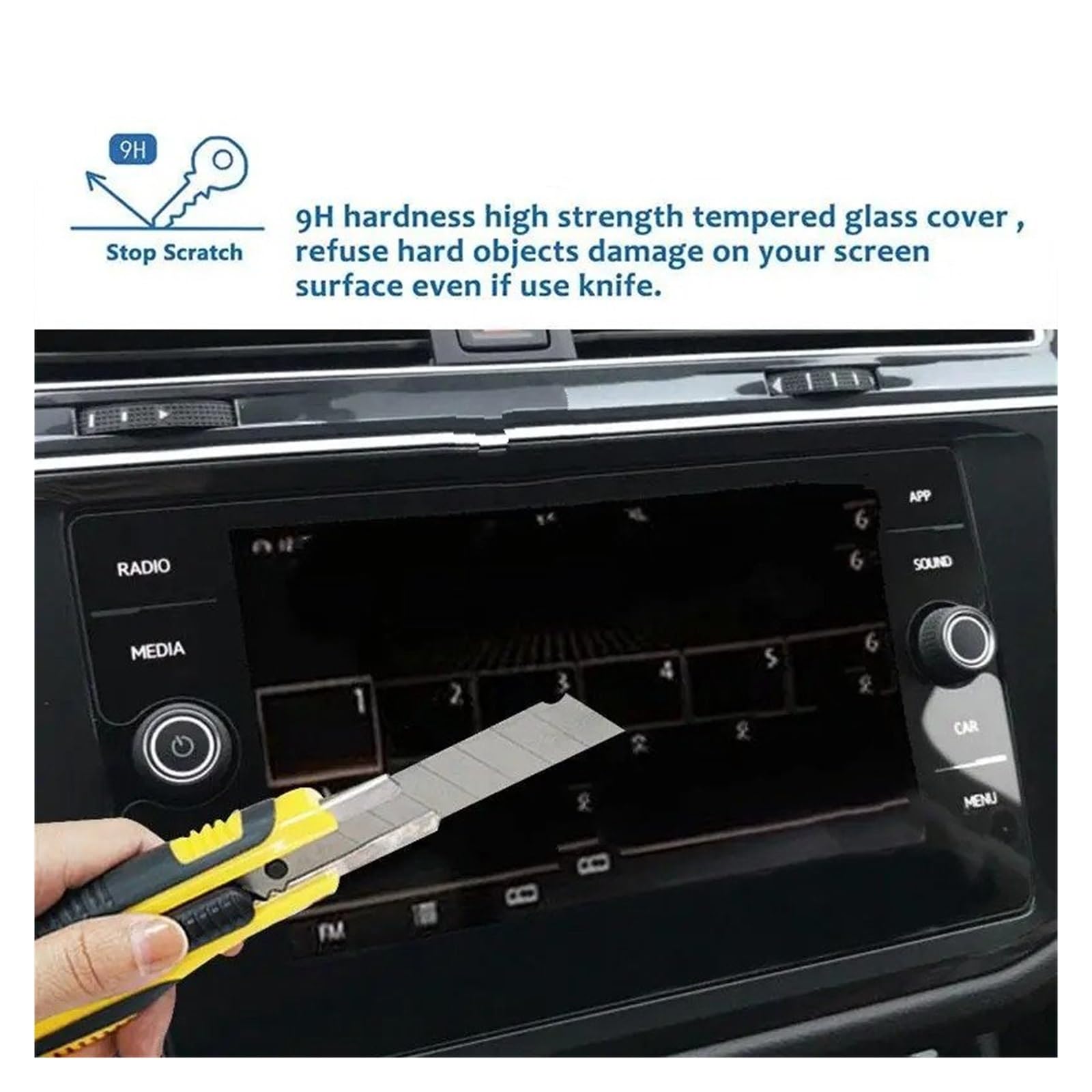 Tempered Schutzfolie 8 Zoll Displayschutzfolie Aus Gehärtetem Glas Für VW Für Tiguan Für Atlas Inklusive LCD-Touchdisplay-Schutzfolie Passend 2018 2019 2020