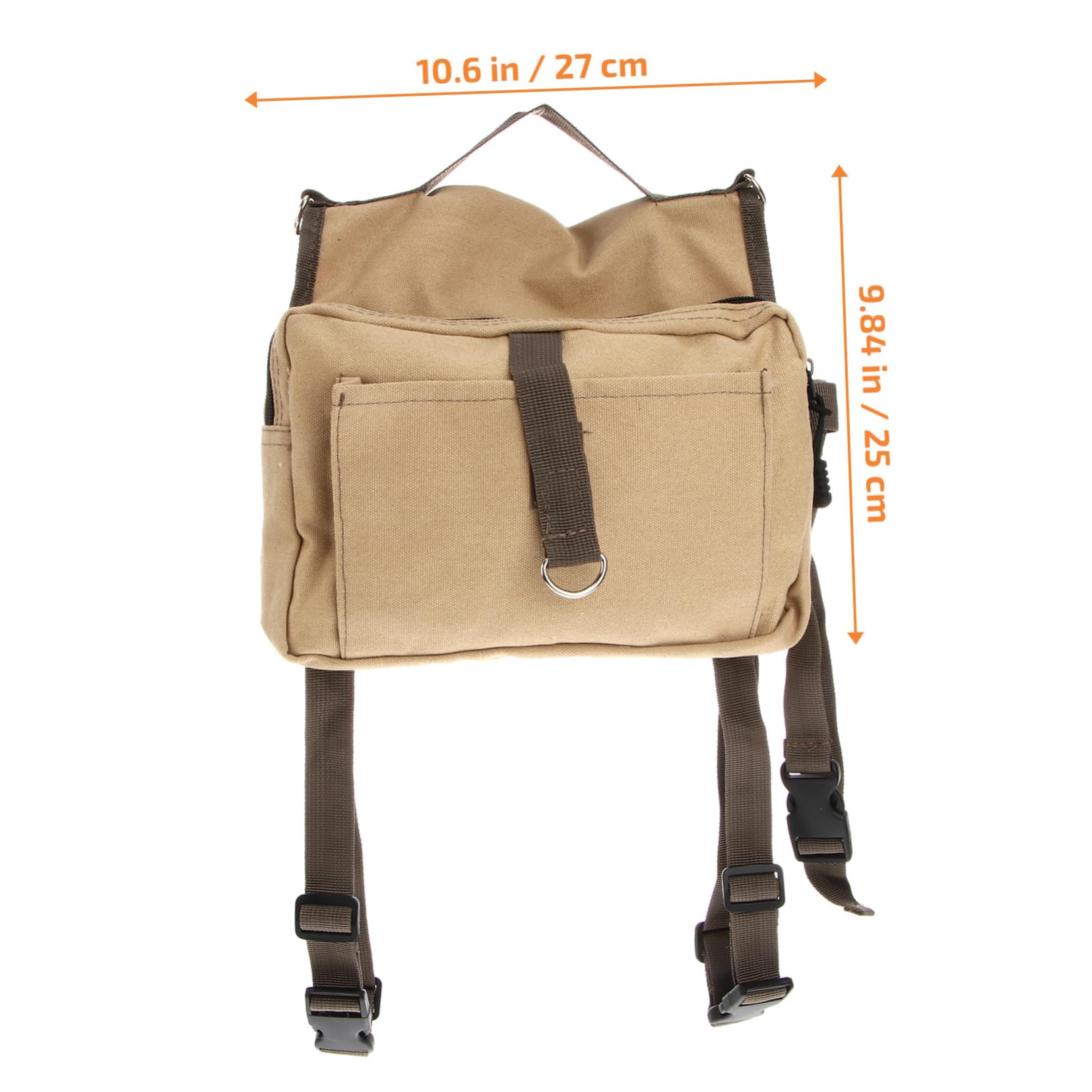 HOUDERCO Dog Saddle Bag Backpack for Medium and Large Dogs Multi Functional Travel Pack with Straps for Hiking Camping and Walks Khaki