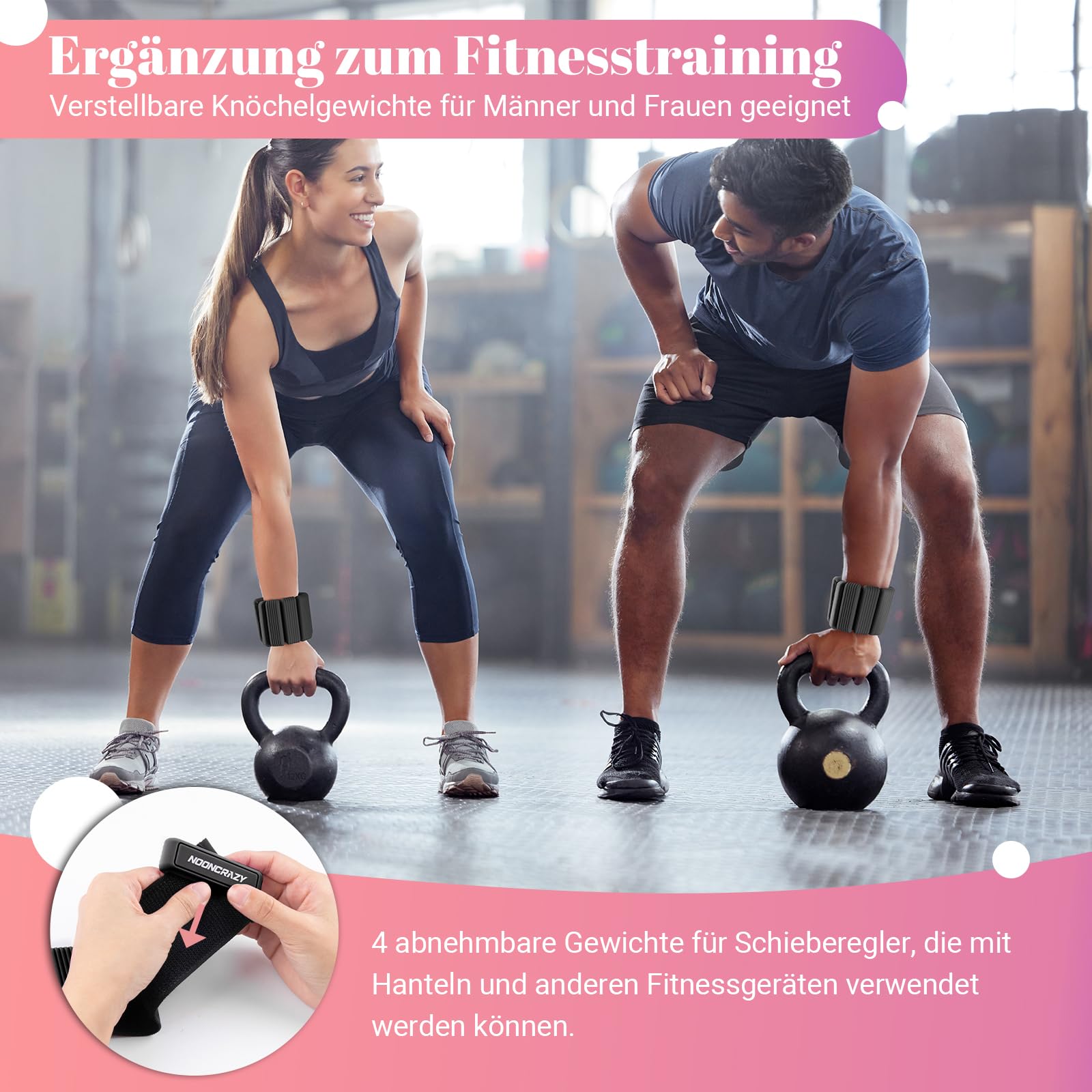 Handgelenkgewichte Knöchelgewichte Set 2er (je 0,5 kg), Tragbares Gewichtsmanschetten Fuß, Ankle Weights Ideal für Pilates, Yoga, Gehen, Jogge, Aerobic, Physiotherapie für Frau Mann