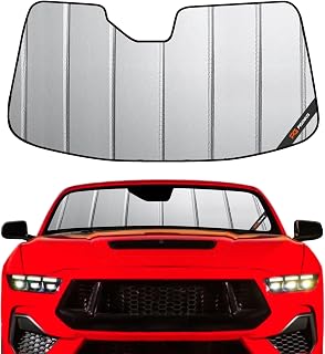 Pigenius Windshield Sunshade for Ford Mustang 2024-2026 Front Window Sun Shade - Safeguard