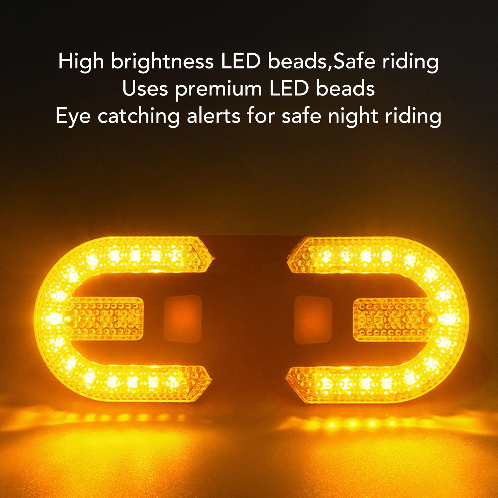 SUNGOOYUE Señales de para Bicicleta, Luces Traseras con Control Remoto, 5 Modos, para Señales de de Bicicleta de Seguridad para Conducción Nocturna, 38 Luces LED Recargables Traseras para