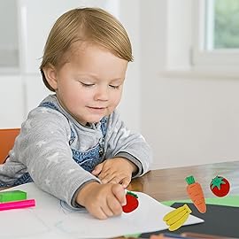 Cllayees 72 Pcs Assorted Fruit Pencil Erasers Toy Set, Mini Vegetable Puzzle Erasers Bulk, 3D Come Apart Gift for Kids Reward Party Favors (Fruit and Vegetable)