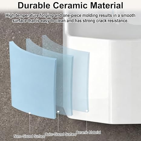 Wall Mounted Ceramic Urinal Ceramic Corner Urinal, Wall Mounted Urinals for Bathroom, Manual Flush Urinal Fixture for Small Spaces, Commercial & Home Use, Male Urinals(Color A)