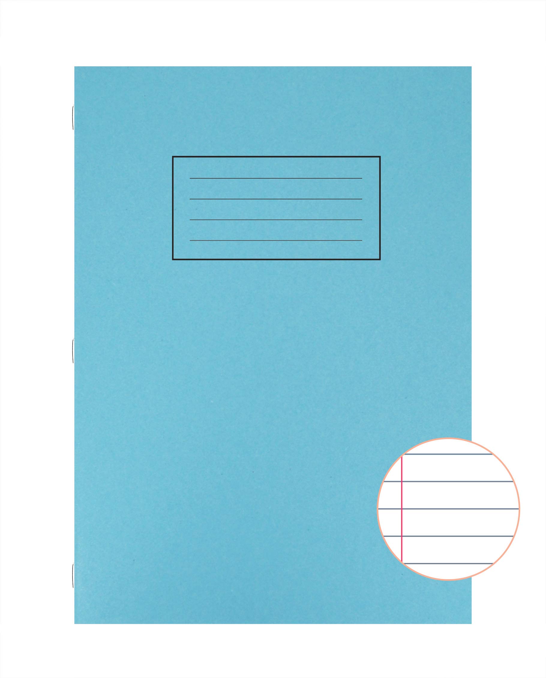 Silvine Quaderno a righe con margine, formato A4, blu (confezione da 10)