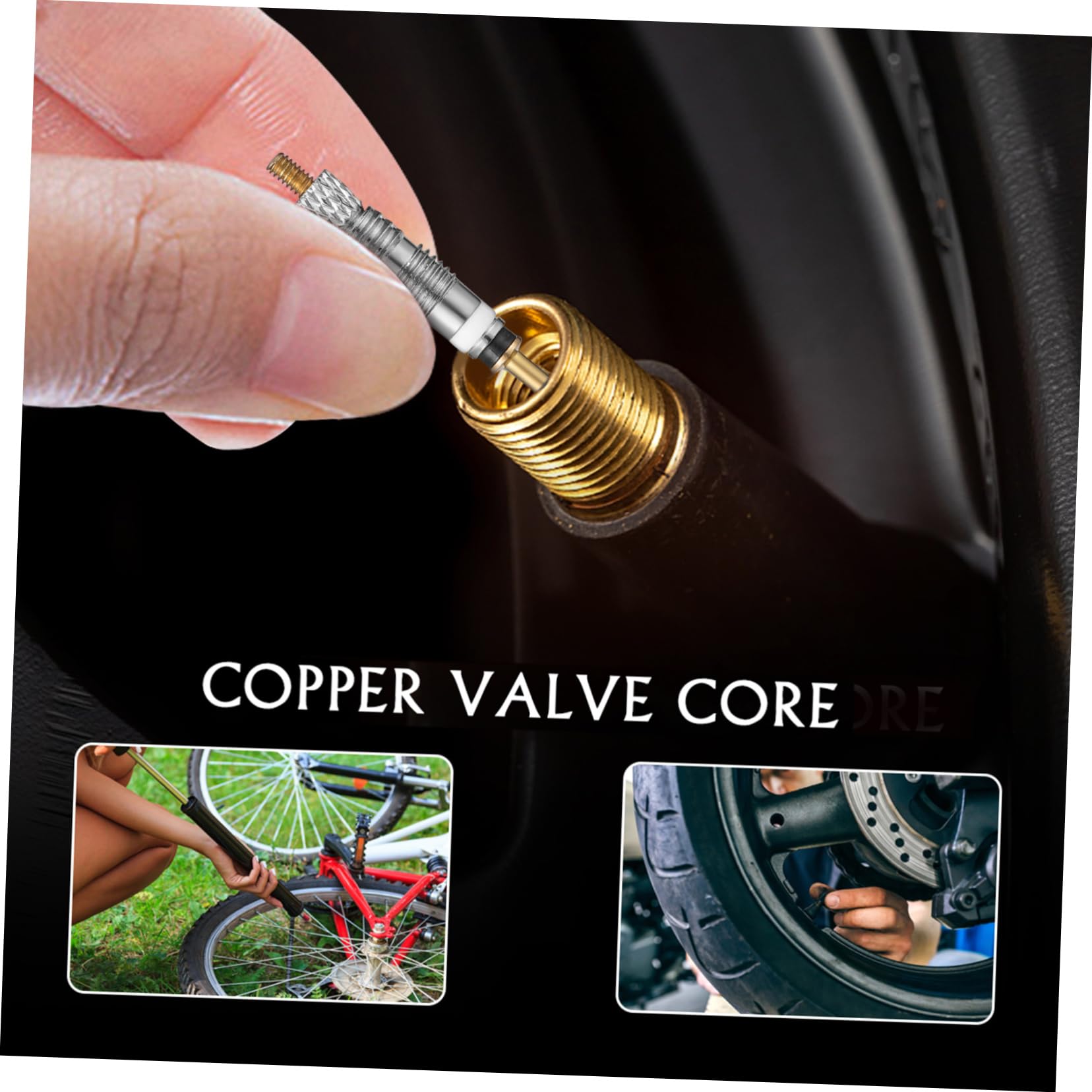 GANAZONO Replaceable Valve Core Tire Stem for Bike Essential Bike Maintenance Kit Easy to Install