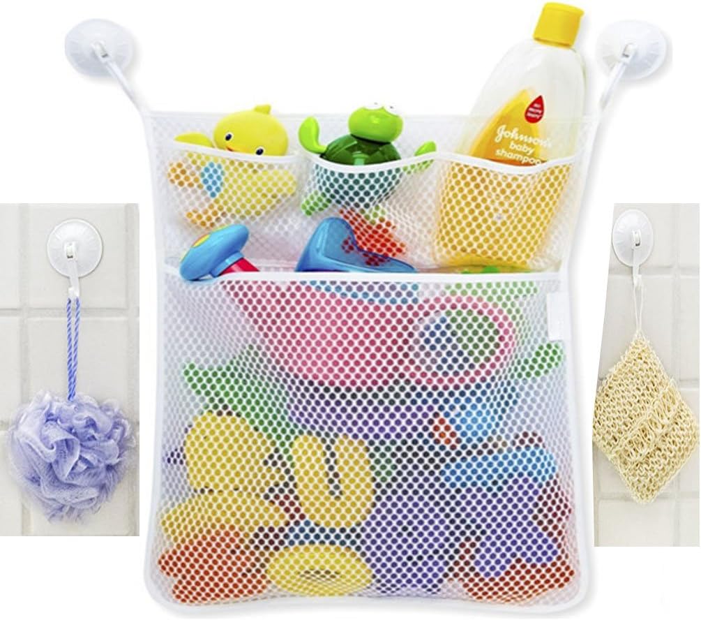 IBOSOM Baby Toy Mesh Storage Bag Bath Bathtub Doll
