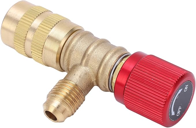 Válvula de Carga de Refrigerante Latón para R22 R410 R134A R404 1/4in miniatura 9