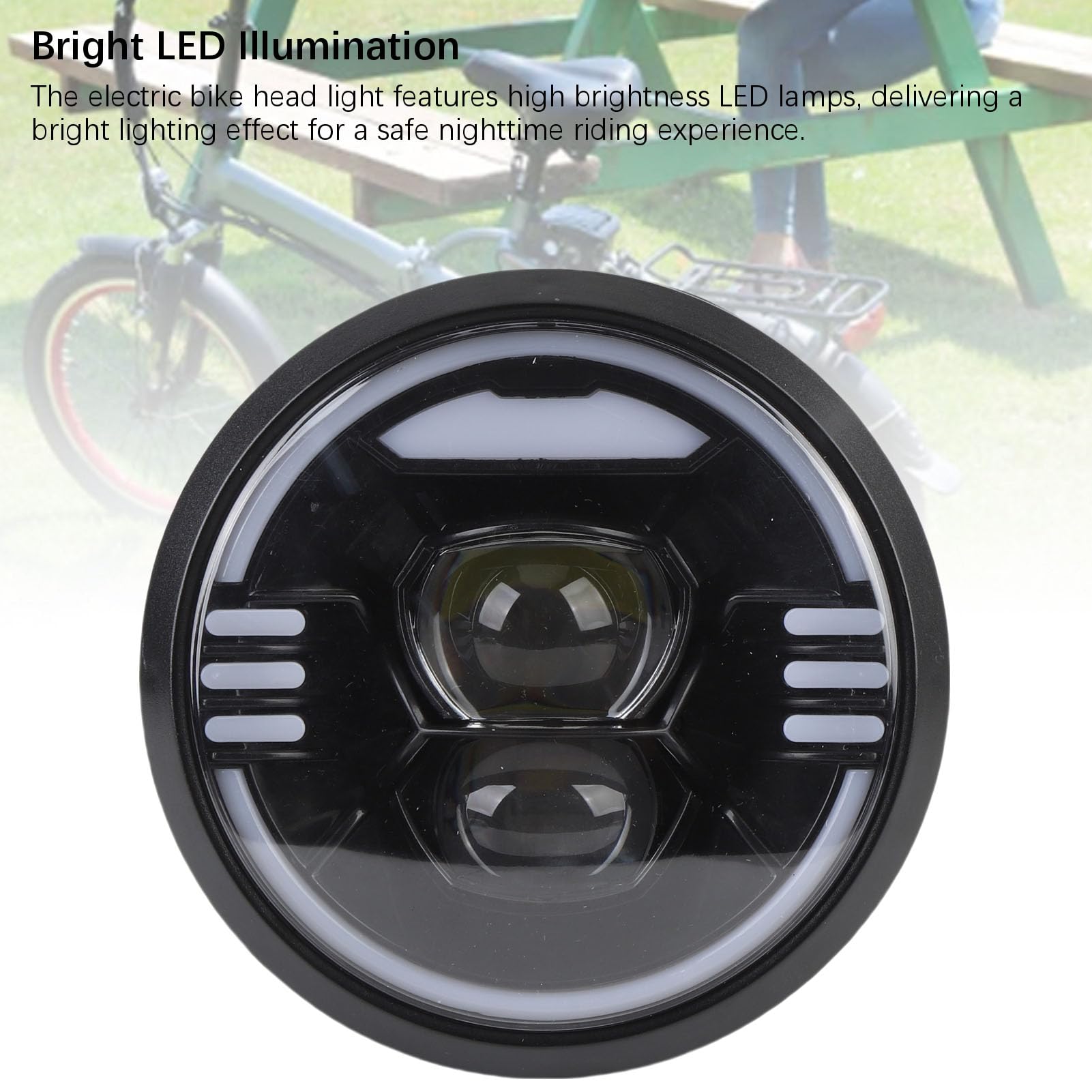 Faro LED Ad Alta luminosità per Bici Elettrica per Guida Notturna, Kit di Costruzione ABS Incluso