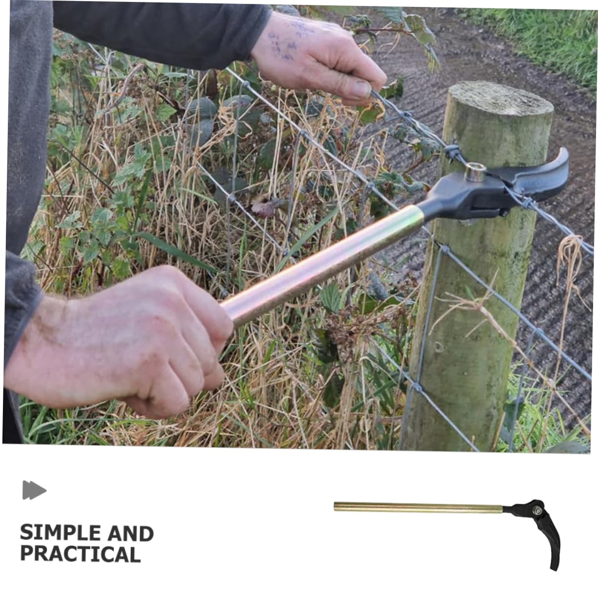 BESPORTBLE 1pc Barbed Wire Fence Tensioner Fence Wire Stretcher Portable Tool Versatile Choice for Agricultural Fencing