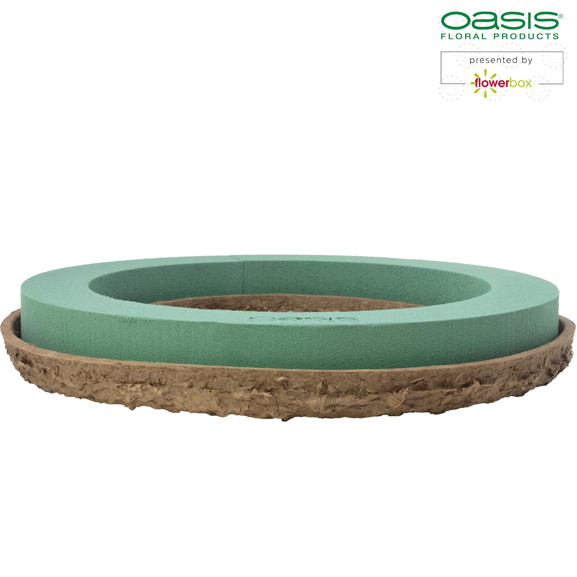 FLOWERBOX Oasis biolit pierścień z pianki wtykowej Ø 38 cm masa wtykowa gąbka do wtykania - 2 sztuki