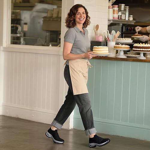 Miniatura 2 de STQ - Zapatos de caminar para mujer, antideslizantes, con suela antideslizante, cómodos, con soporte de arco, para tenis, fascitis plantar,