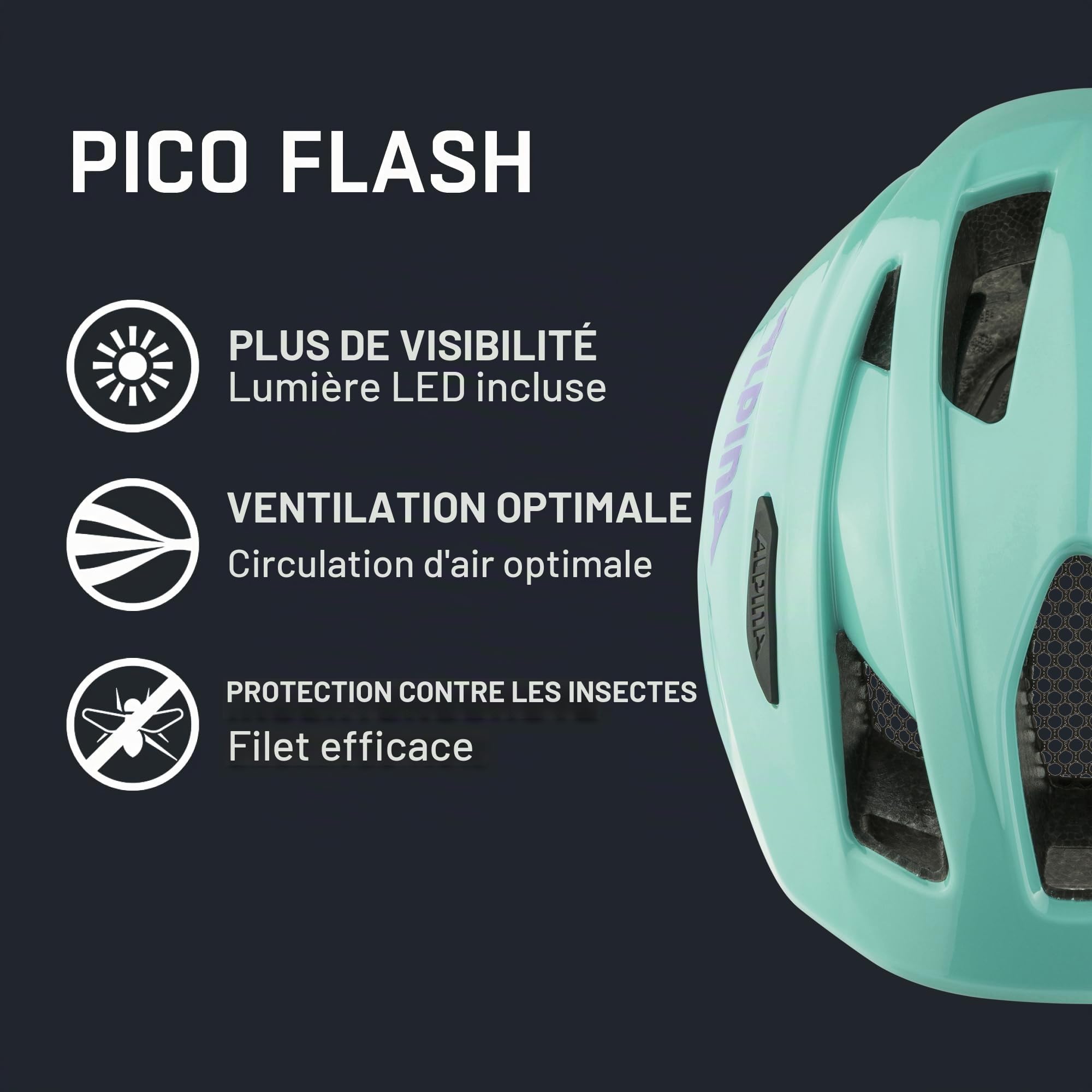 ALPINA PICO Flash Helm 2024 Turquoise Gloss