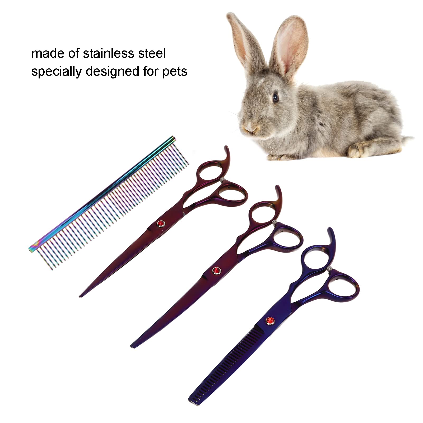 5 Pièces Ciseaux De Toilettage Professionnels Pour Chiens, Kit De Ciseaux De Toilettage Pour Chien De 7 Pouces Ciseaux Pour Chien Et Chat Ciseaux De Toilettage Pour Animaux De Compagnie En Acier