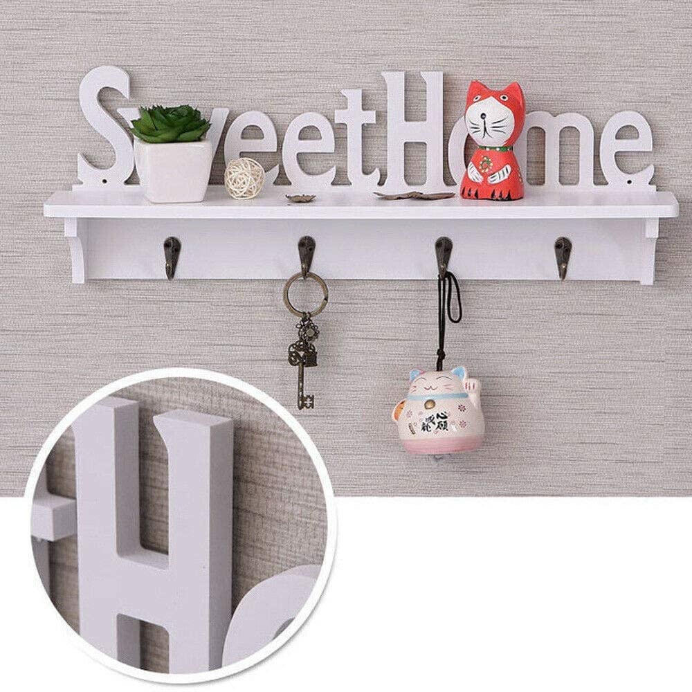 LINGWEI Key Holder Sweet Home Key Holder Sweet Home Key Hanger For Wall Decoration Coat Hanger Sweet Home Sign Key Hanger For Wall Key Hanger For Home Key Hooks For Office Key Rack Organizer