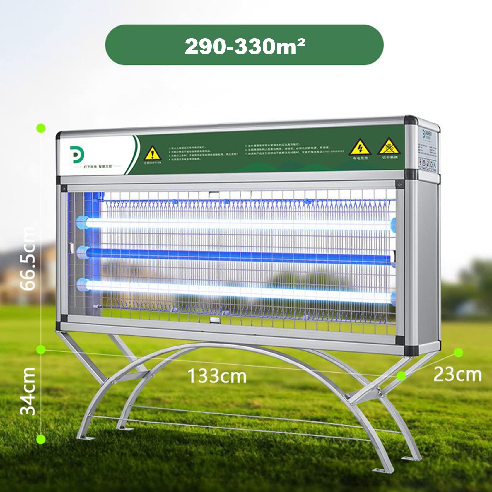 3500V Professioneller Außenbereich UV Insektenvernichter,2 IN 1 Insektenvernichter Elektrisch Mückenlampe,130W LED Insektenfalle,IPX4,Gärten, Hotels,Bauernhöfe,Parks,Krankenhäuser,330m²,X80S