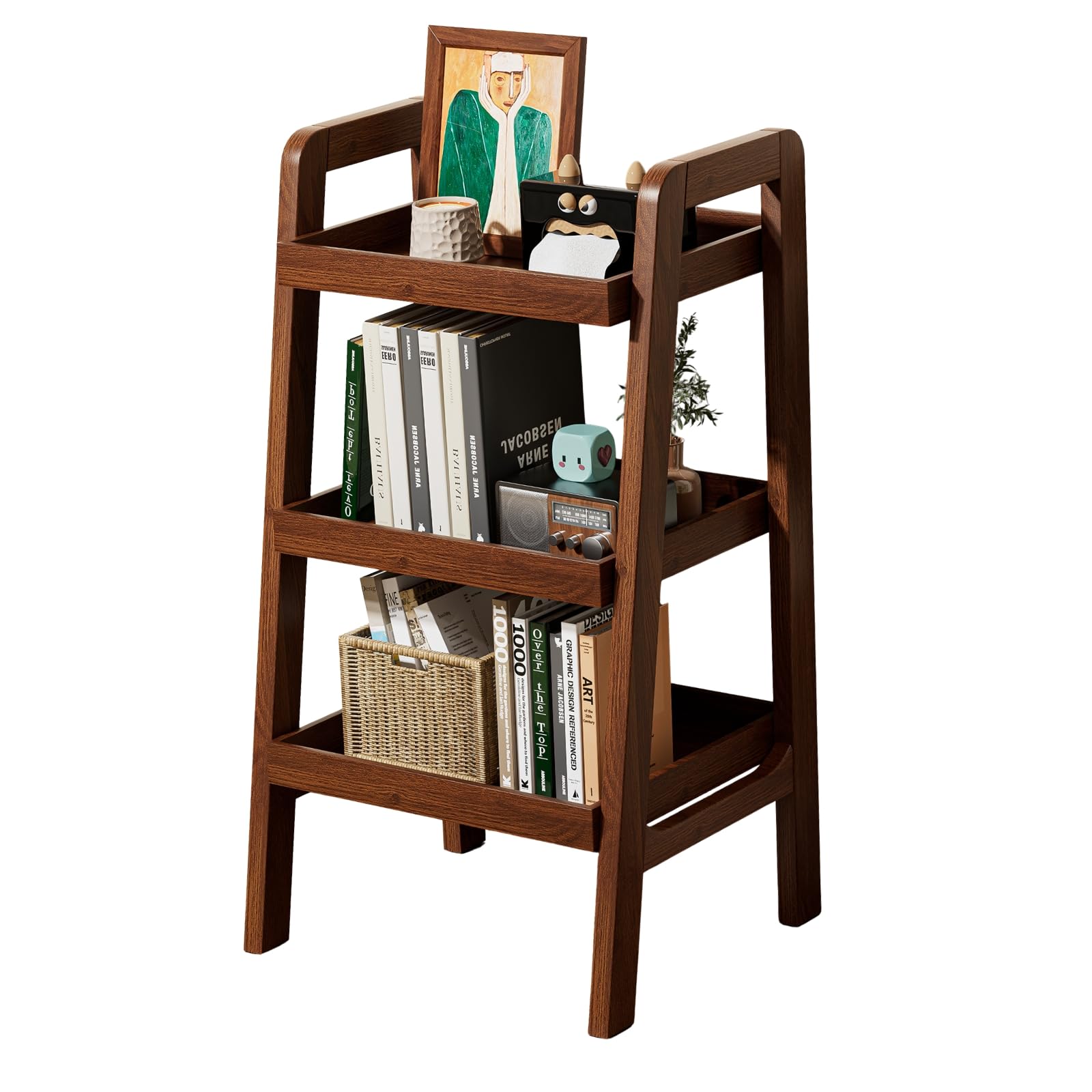 Amazon.com: Grewood 100% Solid Wood 3-Tiers Ladder Shelf, Small