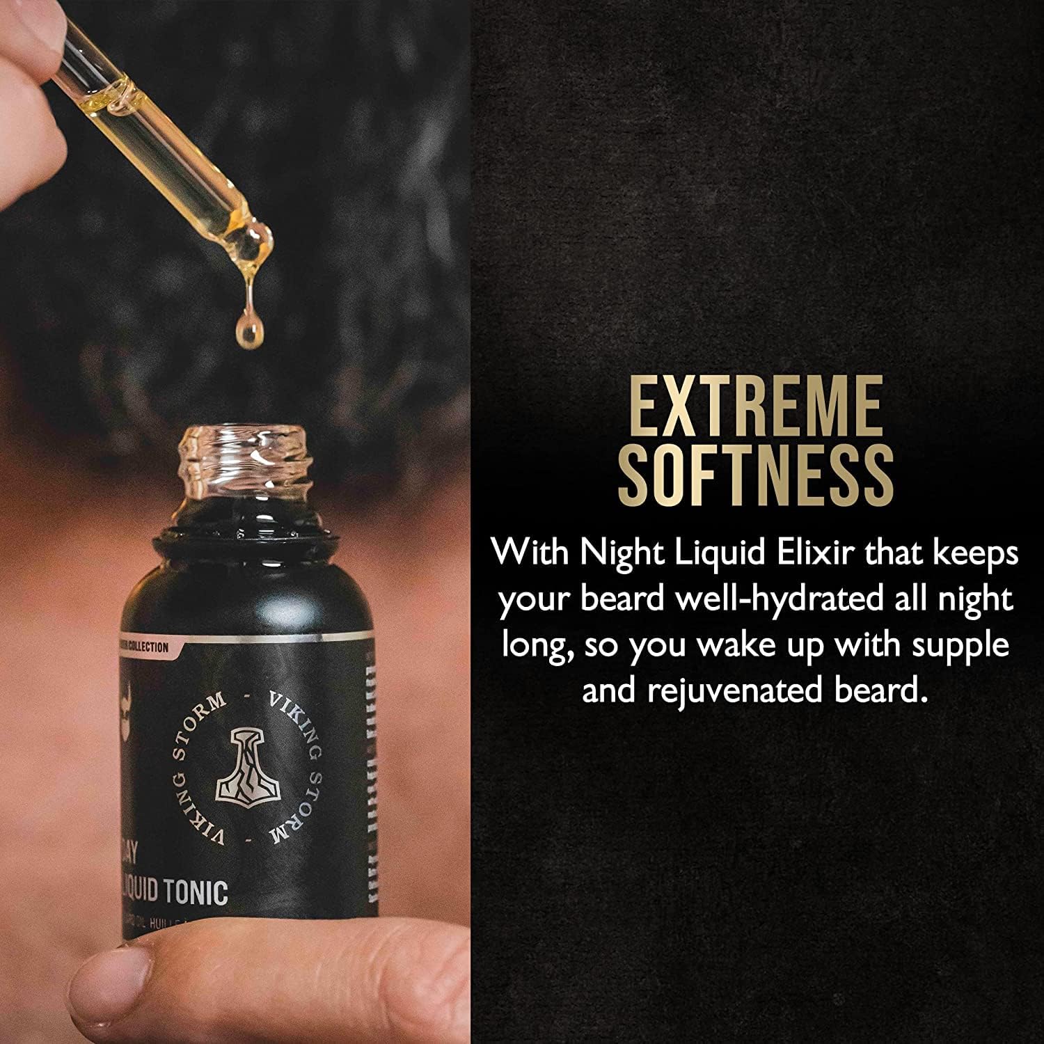 The Beard Struggle Beard & Hair Heat Protectant Spray, Warrior’s Beard Balm & Day Liquid Tonic Beard Oil Bundle Nourishes & Revitalizes Beard Hair - Gold Collection - Asgardian Secret image 5
