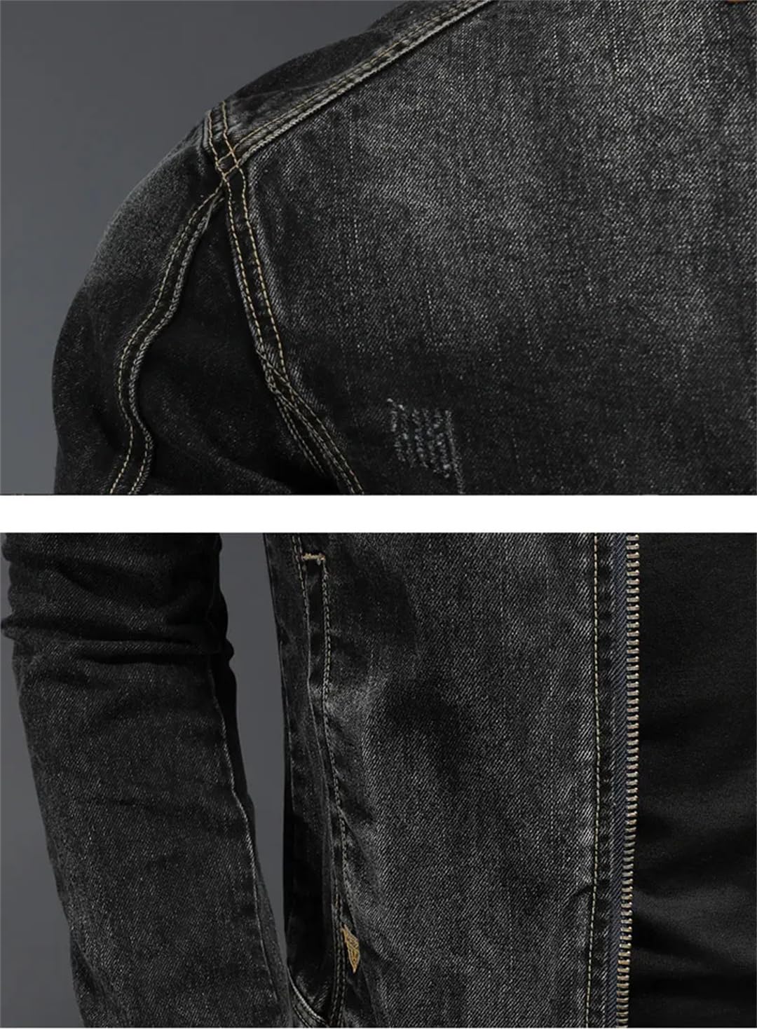 Męska kurtka bomberka w stylu vintage ze stójką dżinsowa kurtka bomberka slim fit jeans odzież wierzchnia kurtki motocyklowe