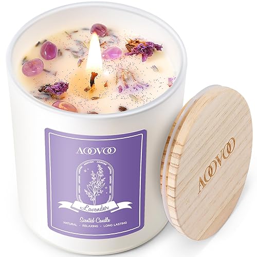 AOOVOO Lavender Scented Candles for Women - Aromatherapy Candle with