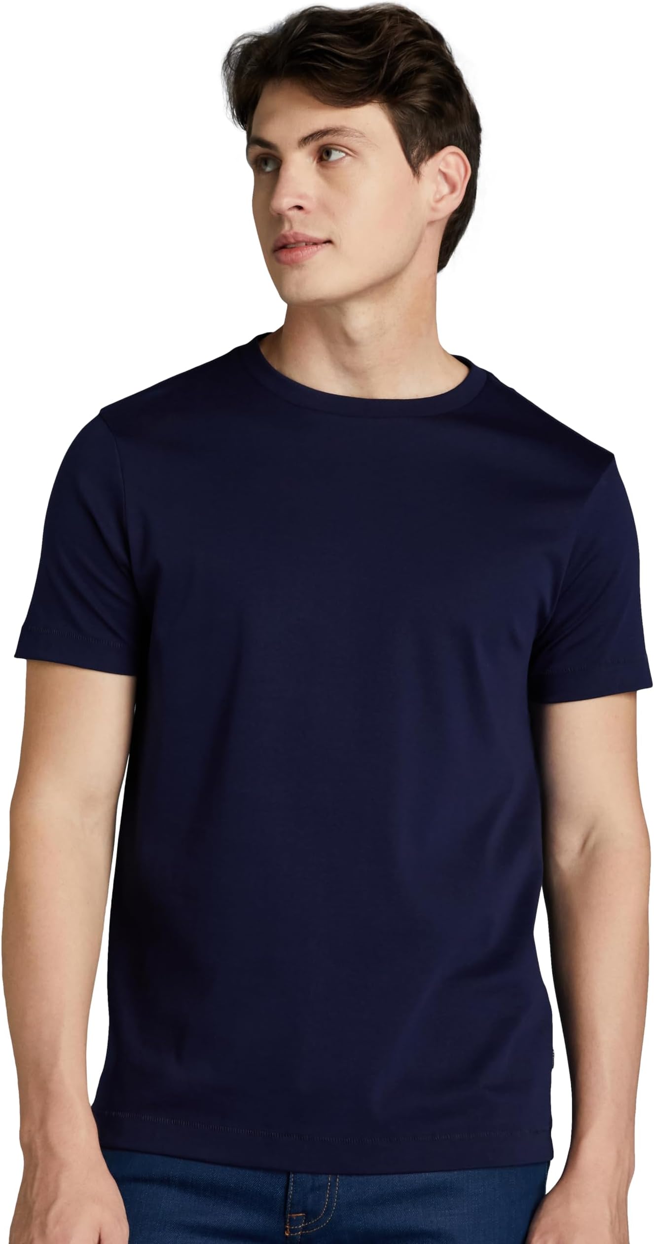 Sponsored Ad - Men's Super Soft Round Neck Solid T-Shirt: Regular Fit