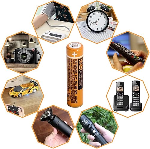 Miniatura 6 de NI-MH - Batería recargable AAA de 1.2 V 700 mAh, paquete de 4 pilas AAA HHR-4DPA para teléfonos inalámbricos Panasonic, controles remotos,