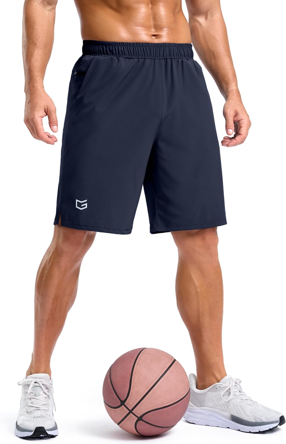 G Gradual Men's Workout Gym Shorts with 2 Zipper Pockets 7"/ 5"/ 9" Quick Dry Athletic Running Basketball Shorts for Men - Image 3
