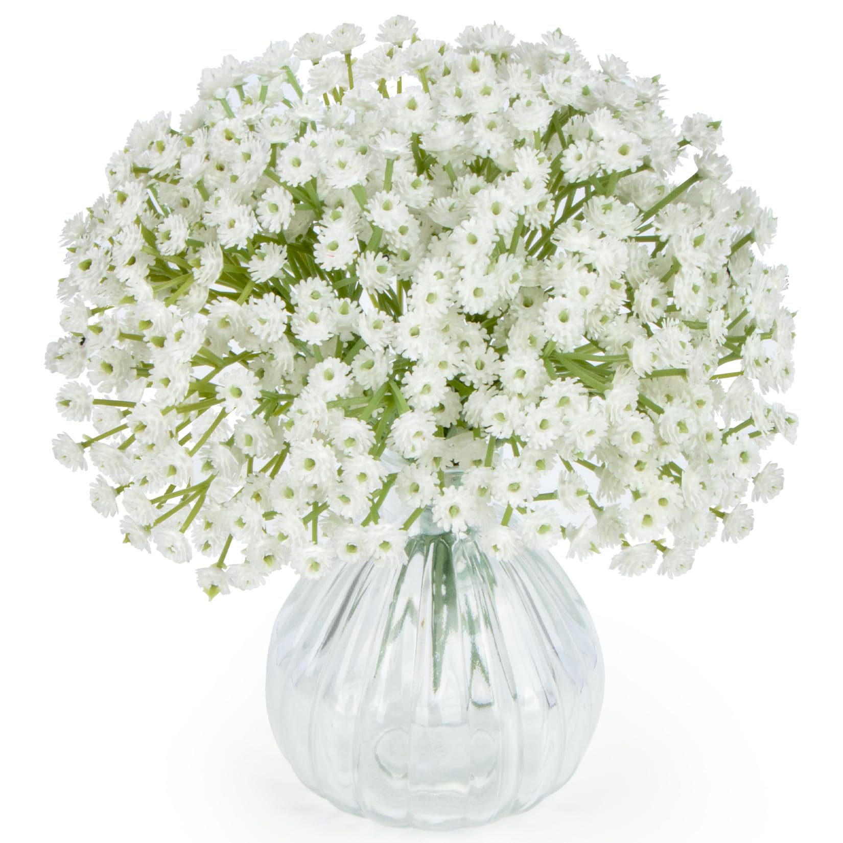 MAQIHAN 10 Baby Breath Artificial Flowers - 7.6" Babies Breath Flowers Artificial Faux Flowers Bouquet White Fores Greenery Real Touch Fake Arrangements Wedding Centerpieces Tables image 7