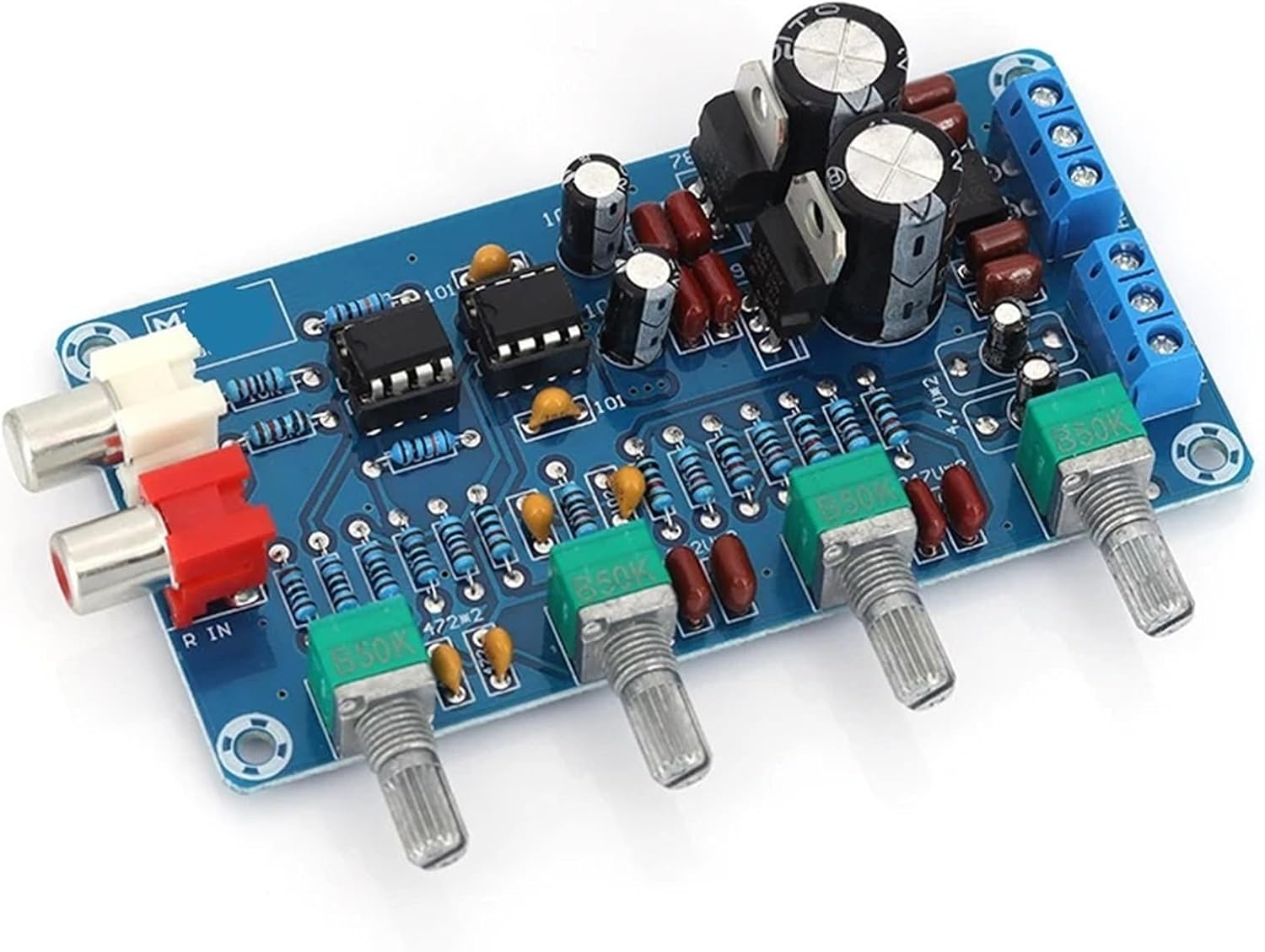 XH-M164 NE5532 Stereo Pre-amp Preamplifier Tone Board Audio 4 Channels Amplifier Module 4CH Control Circuit Telephone Preamp
