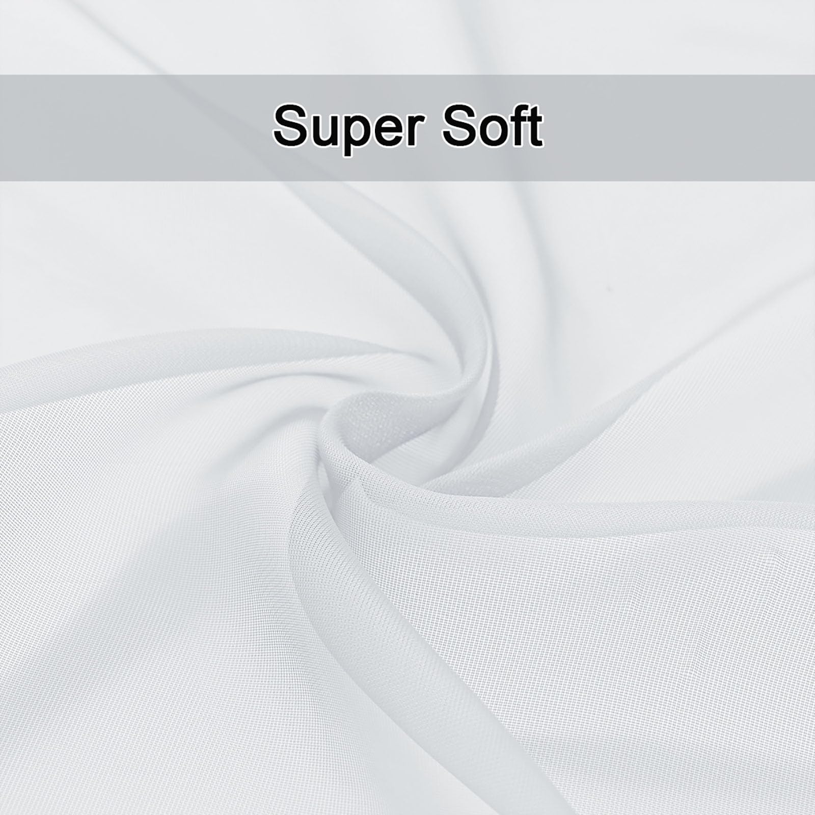 Voile Vorhänge mit Ösen 235 x 200 cm Modern Und Langlebig Lichtdurchlässig Pflegeleicht aus Voile Polyester Gardine mit Ösen Vorhänge for Bedroom, Weiß
