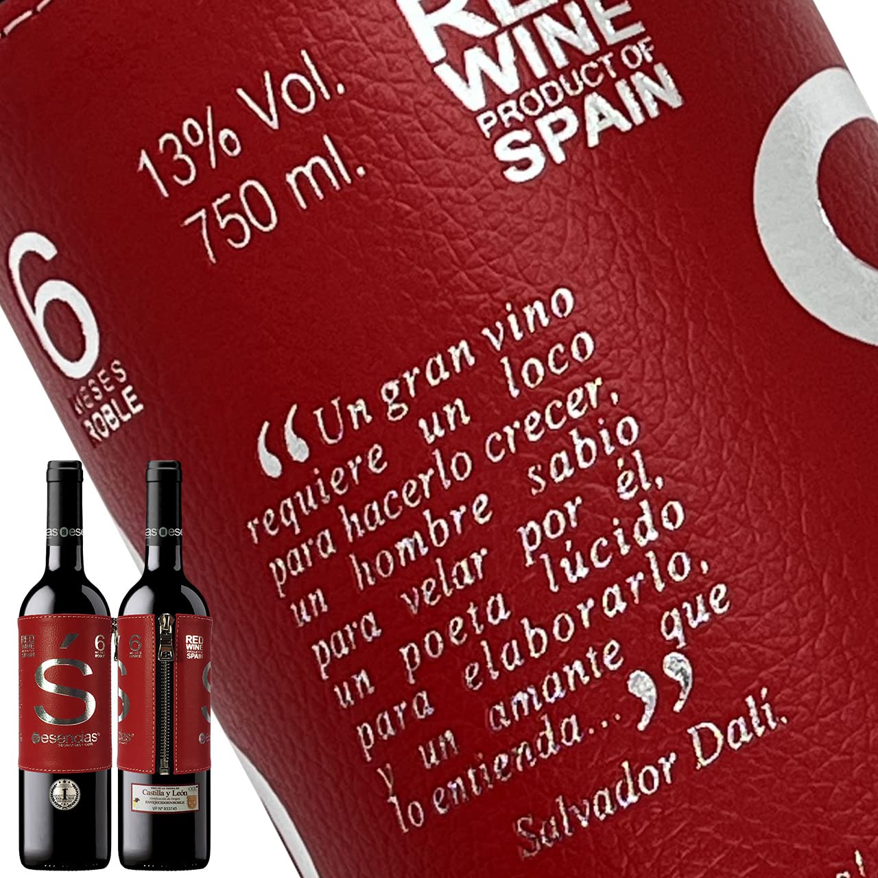 Estuche Maletín de Vino Tinto Premium Edición Limitada con 4 Accesorios