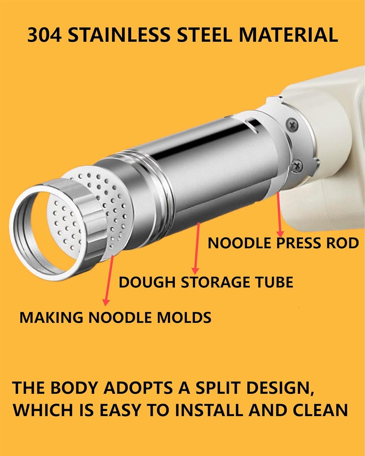 Electric Pasta Machine, Household Handheld Wireless Noodle Machine. A Homemade Noodle Machine With 9 Types Of Noodle Molds And 2 Types Of Enema Filling Nozzles