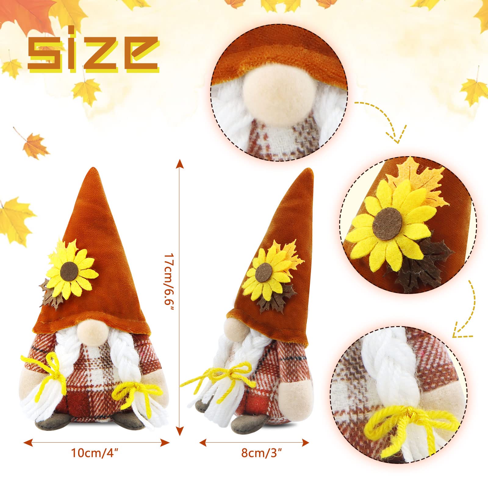 Peluche Gnome D'Automne - Décoration Maison/Bureau - Couple Lovinland
